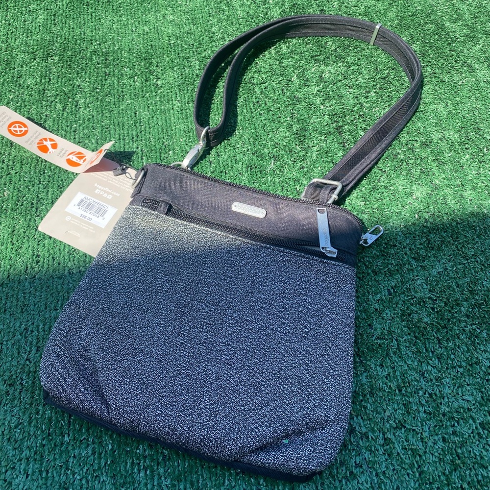 Baggallini Black and Gray Crossbody Bag